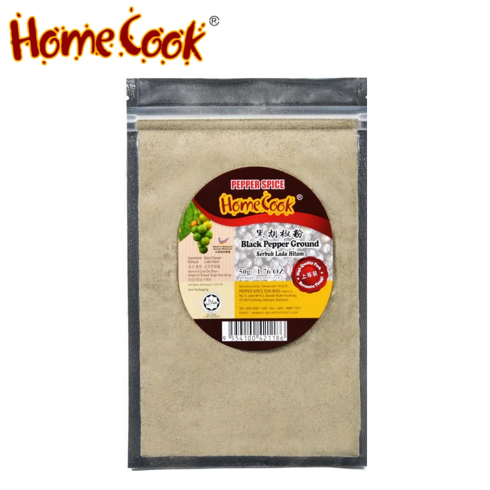 Natural Pure Dried Black Pepper Powder 50g Price Negotiable Europe Export Standard Smoke Flavor Chicken Chop Fresh Seasonings