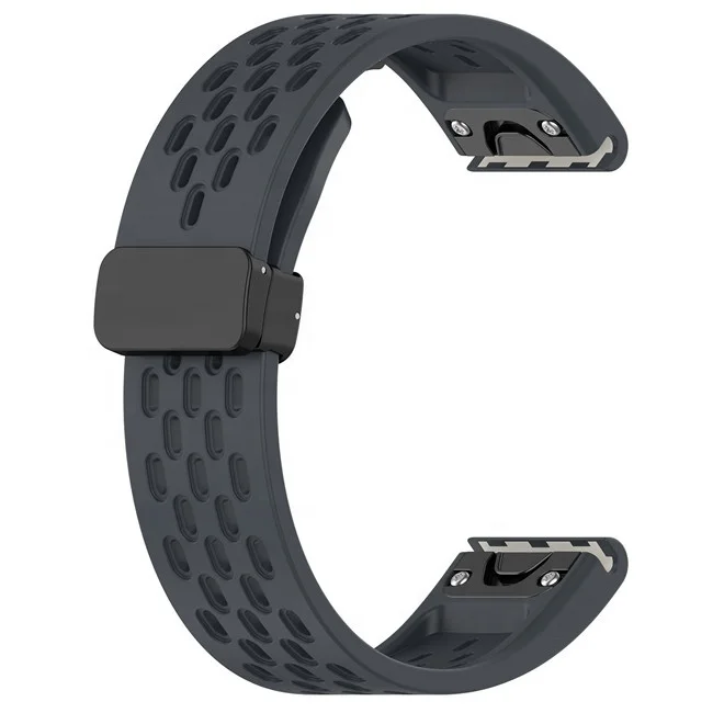 2024 силиконовый браслет Correa Smartwatch с магнитной складной пряжкой быстросъемные браслеты для Garmin Quatix7 Pro