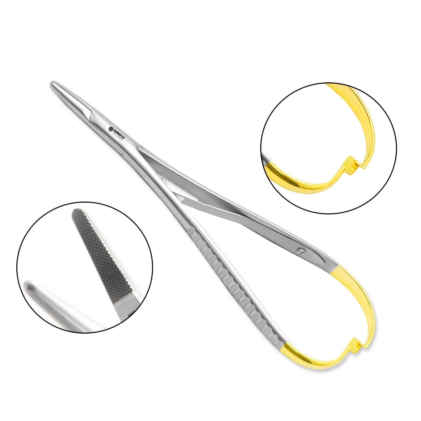 HOT SALE GORAYA GERMAN Dental Surgical Orthodontic TC Mathieu Needle Holder Forceps Tungsten Carbide CE ISO APPROVED