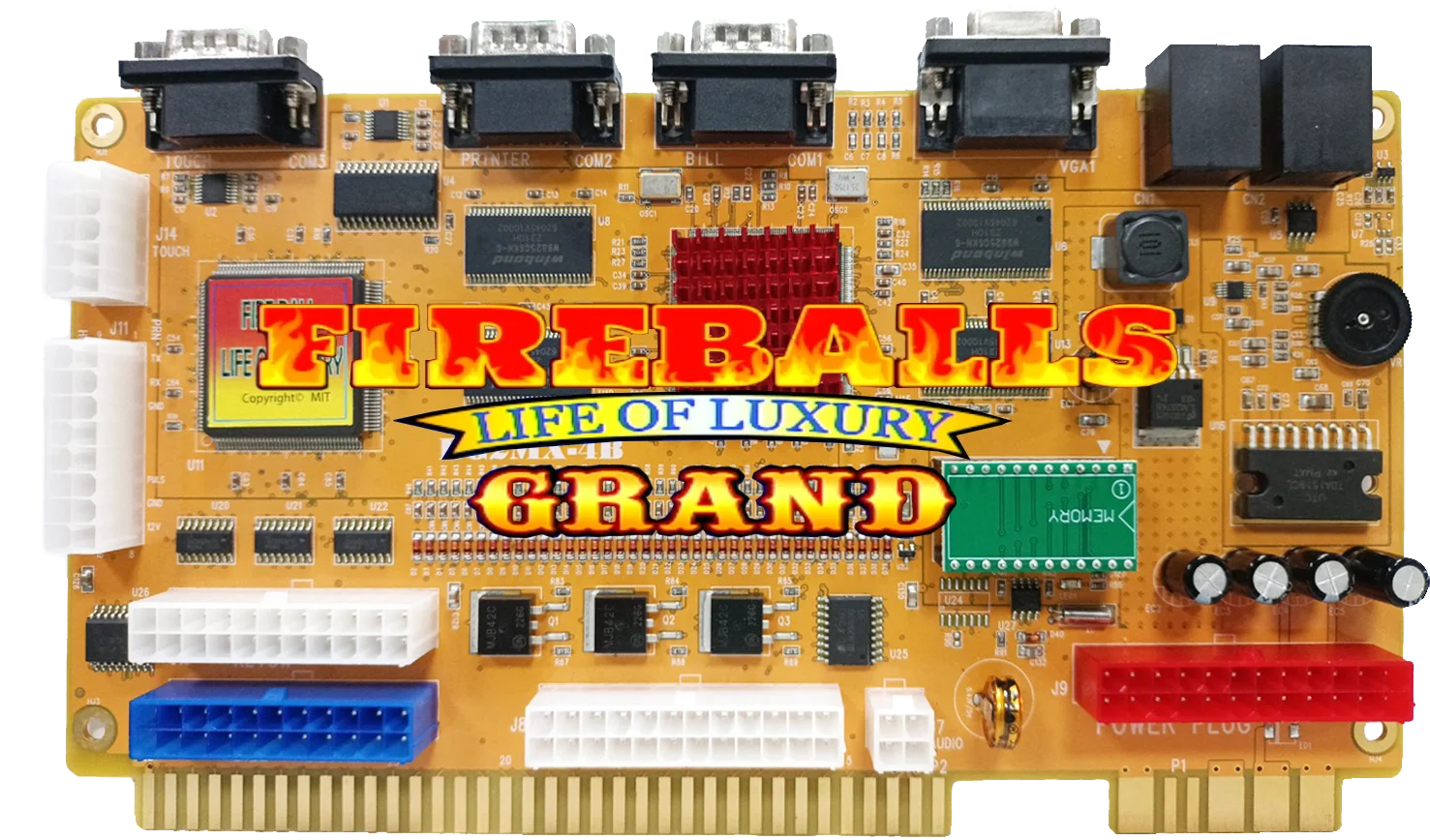 Fire ball life of luxury Grand with JP coin pusher arcade game machine  tragamonedas wms550 pot of gold factory  manufacturer