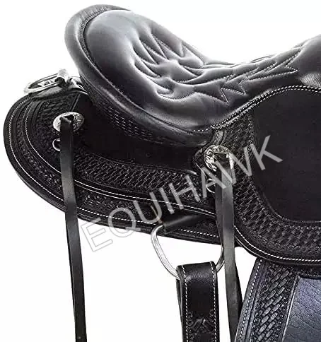 Top Selling Western leather Horse Saddle Quilted padded soft seat With Matching Headstall and Breastplate