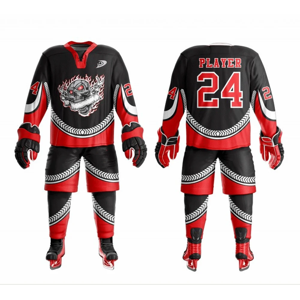 Sports Wears Printed College Team Wear Ice Hockey Uniform Wholesale High Quality Custom Design Ice Hockey Uniform