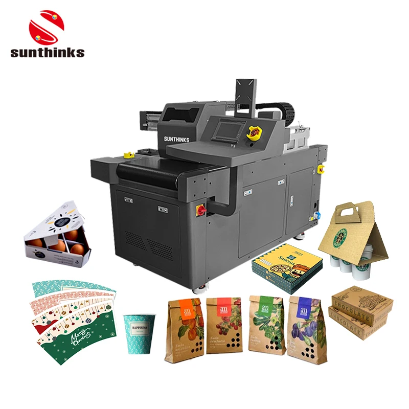 Sunthinks A3 Size Paper Bags Printer Small Corrugated Box Printer 30cm Mini Digital Single Pass Printer 12in Printing Machine