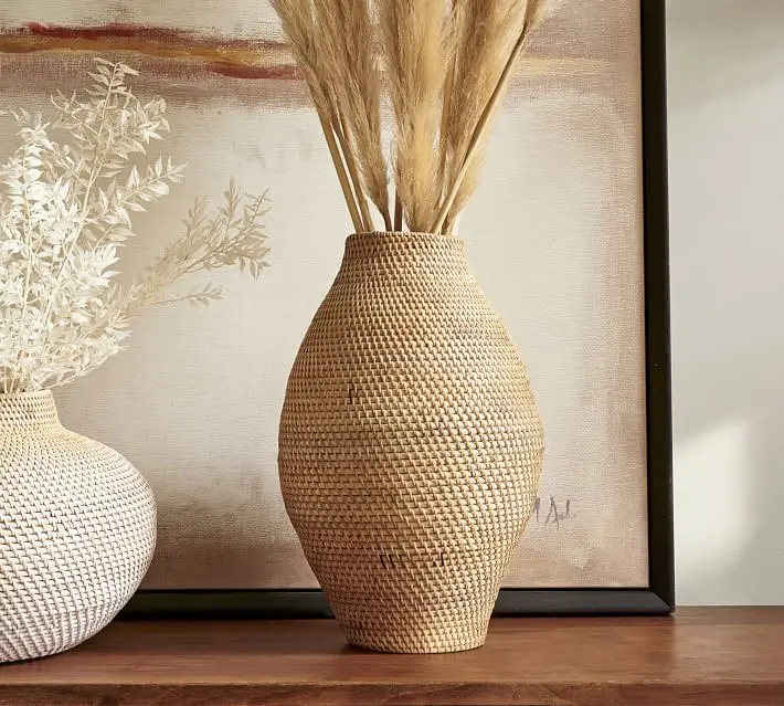 Ваза для украшения дома из ротанга ручной работы, ваза из ротанга разных размеров из Вьетнама