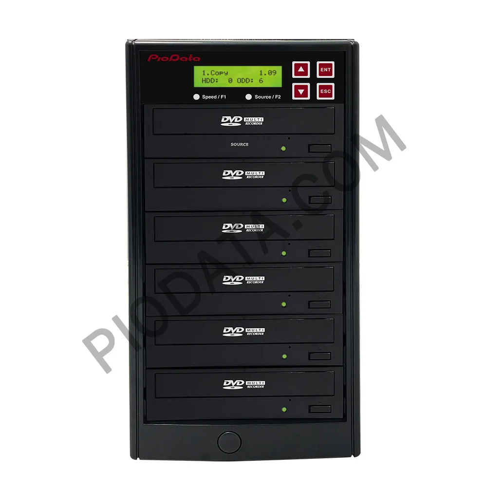 PIODATA 1 to 5 24X Burner M-Disc Support CD DVD Duplicator - Standalone Copier Duplication Tower