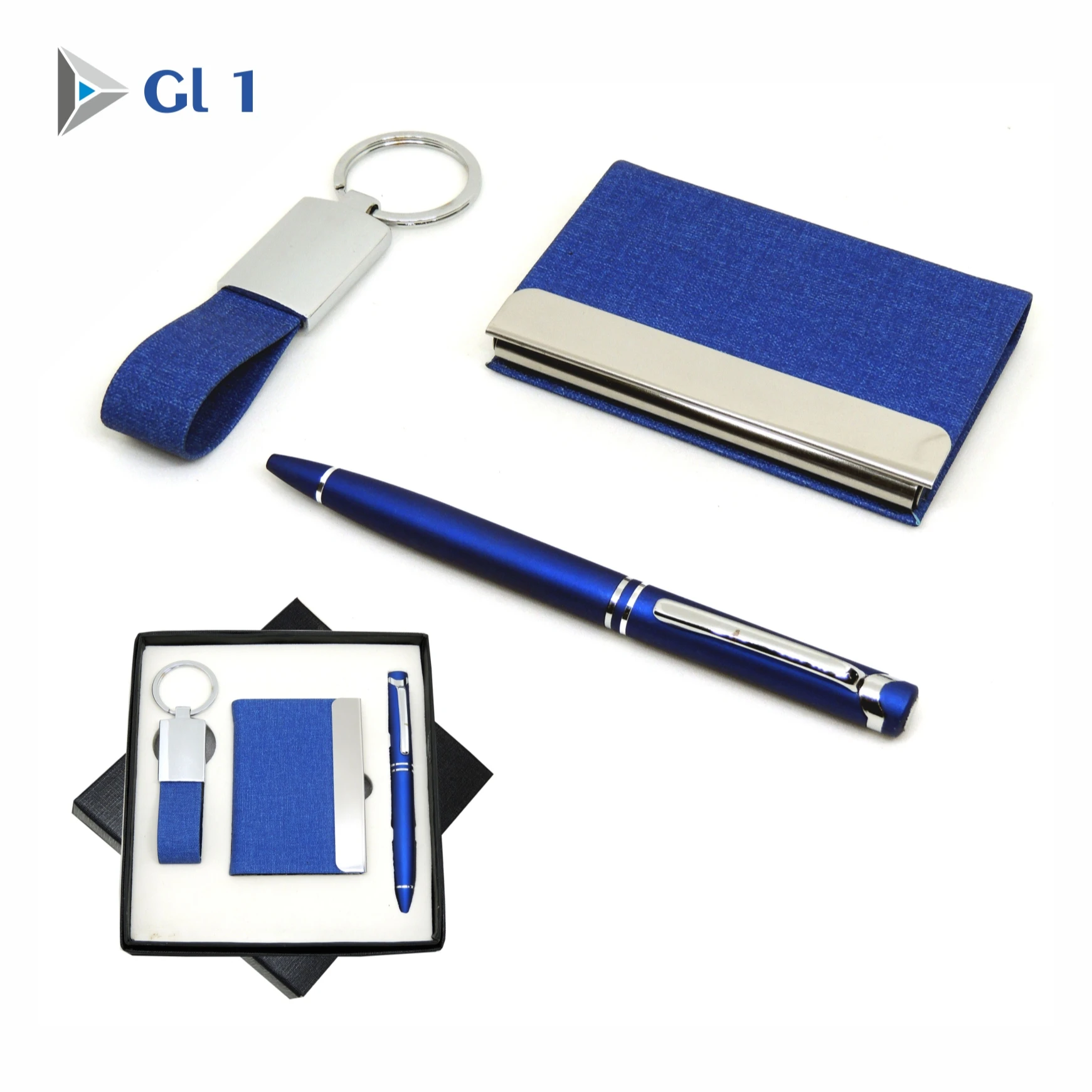 Best Sale Corporate Promotional Gifts For Employee Key Chain Pen Combo Pack Customized Credit Card Holder and Pen For Men Women