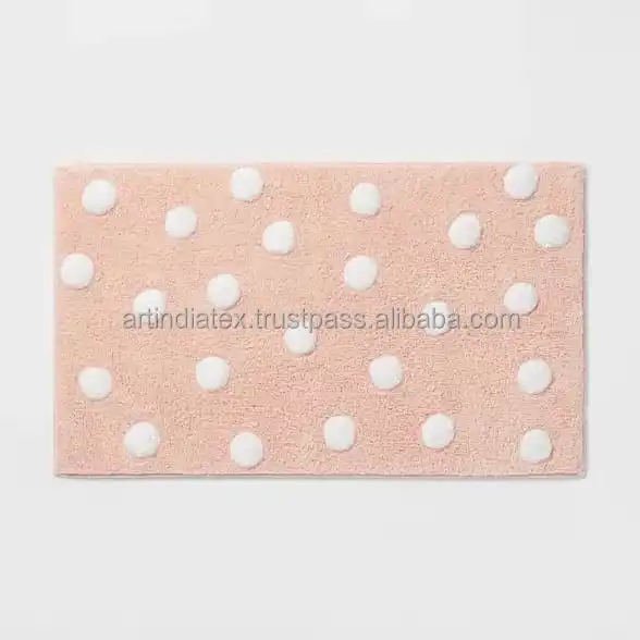 Hot Sale 100% Cotton Bathroom Rug 2 Piece Set Bath Mat Slow Rebound Non-slip Rugs