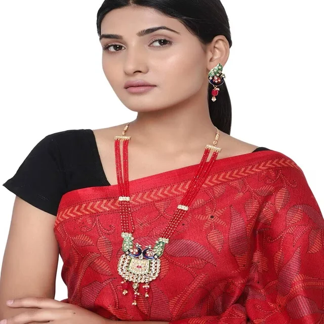 Amazing Indian Wedding Bridal Pachi Kundan heavy set with choker set and long earring in lowest price Wholesale Indian Necklace