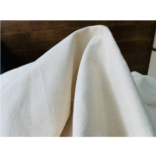 Excellent Quality Wholesale Textile Raw Material 14 Ounce Pure Cotton Canvas Fabric for Cushion Covers and Dresses