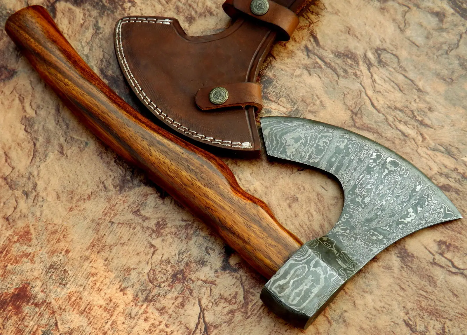 Топор викингов ручной работы с красивым кожаным листом и упаковкой стальной топор Dmascuss инструмент для кемпинга на открытом