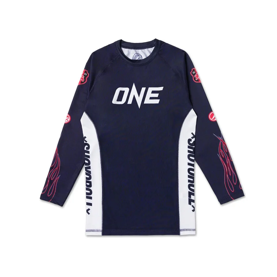 Shoyoroll ONEFC сублимационная рубашка с длинным рукавом Jiu Jitsu Rash Guard компрессионная тренировочная BJJ
