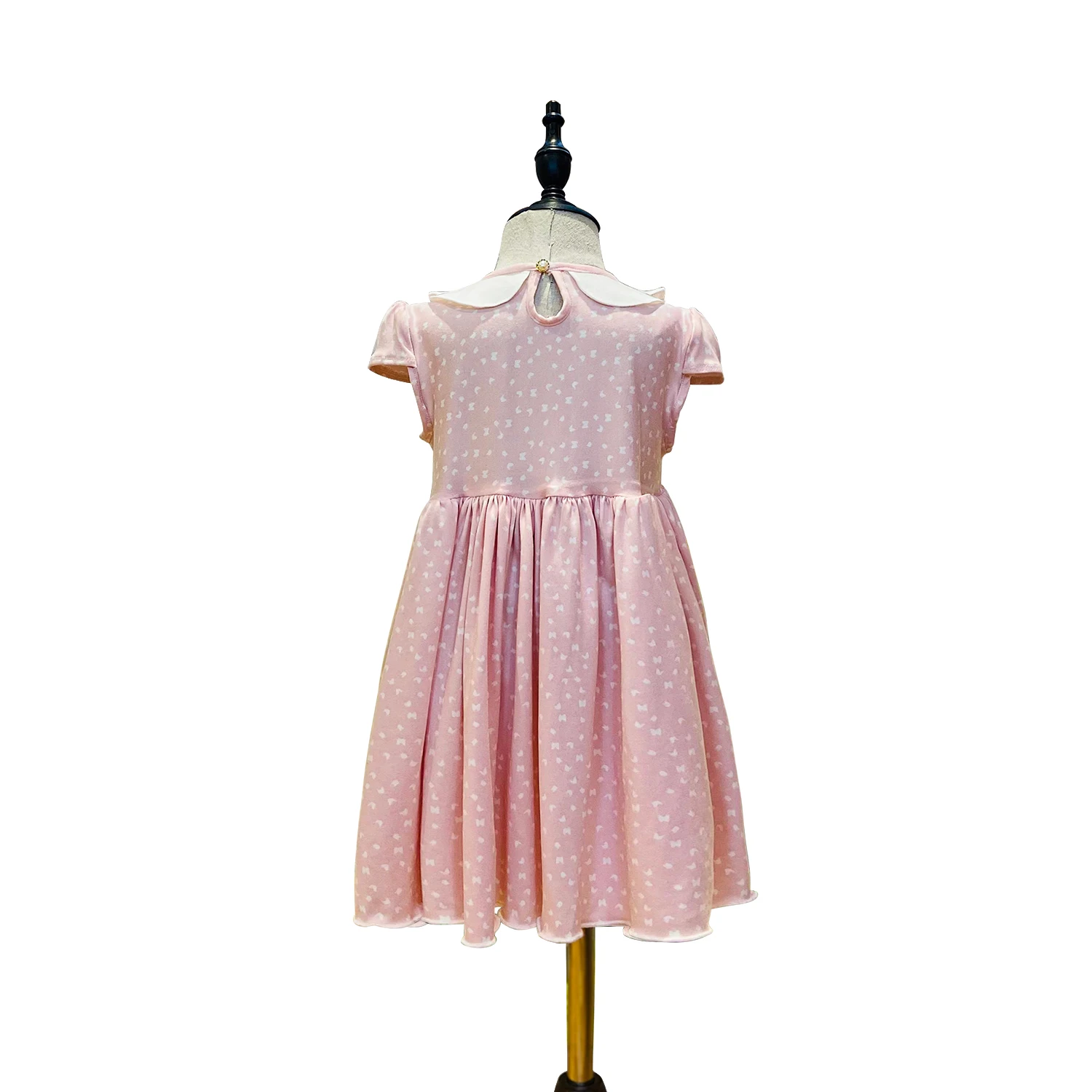 baby dress girls pink milk silk 2 to 14 years old dot baby christening dress heirloom dresses for girls