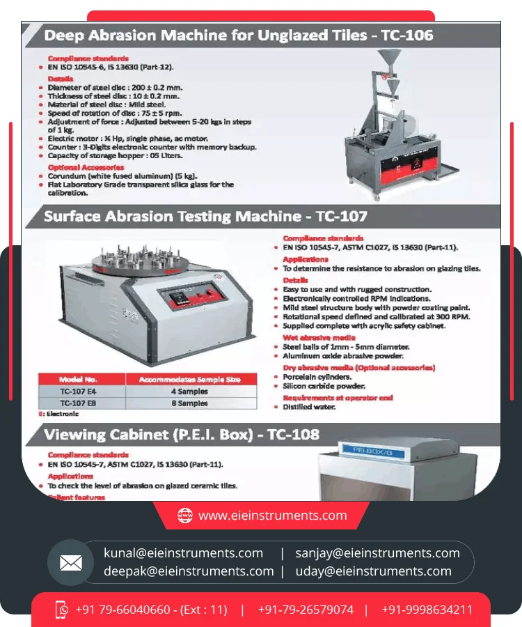 Multifunctional Ceramic Testing Equipment Cement Pavement Concrete Tiles Deep Abrasion Ceramic Tester