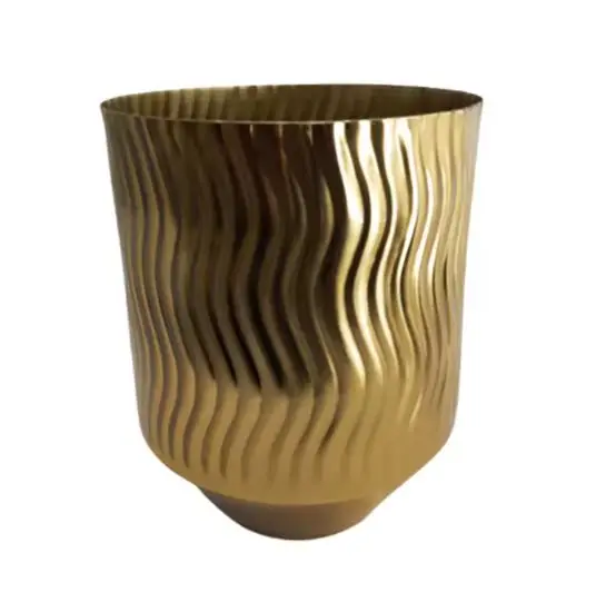 Hot Selling Item Iron Round Planter Brass Gold Colour Flower Pot for Home and Garden in Bulk Garden Pots & Planters Flower Pots