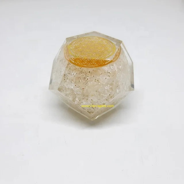 Top Sale Crystal + Aquamarine Gemstone Orgone Dodecahedron Flower Of Life Healing Crystal Balancing Chakra |Buy Jilaniagate