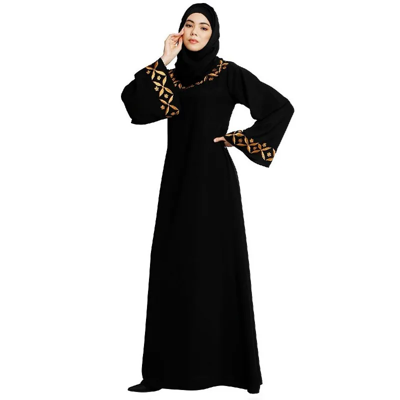 Plus Size Solid Color Saudi Turkish Dubai Elegant Kaftan Slik Dress Islamic Clothing Abaya Women Muslim Dresses