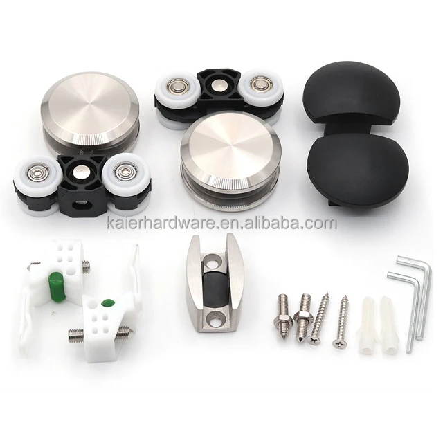 KECO Bathroom Sliding Glass Door Roller Set SS304 Balcony Sliding Glass Door System