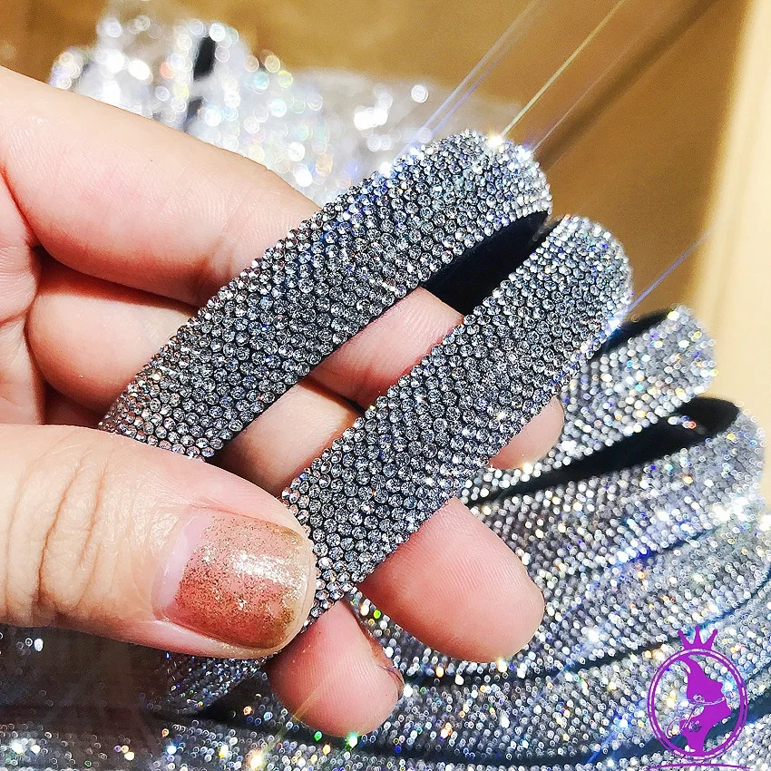 Manufactory Wholesale Rhinestone Strip Shoes Decorative Crystal Tube Drill Rhinestone Ribbon Shoe Accessories