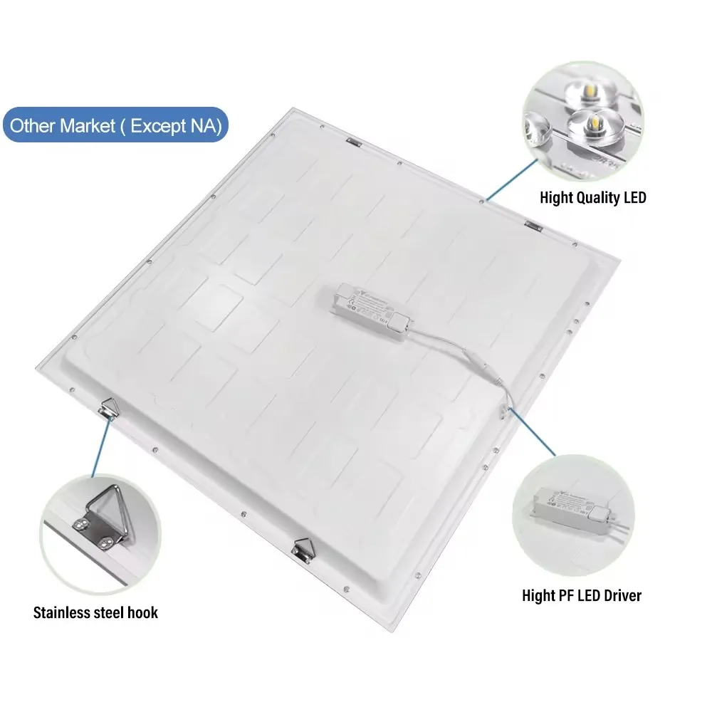 High-Power 100W/120W LED Flat Panel Light 1195*595mm Commercial Sensor APP Smart Control Lighting
