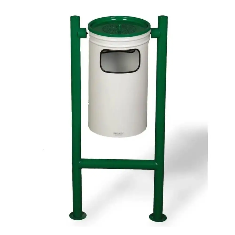 Outdoor garden metal round recycle garbage waste bins dustbin trash can optional custom Turkish manufacturer