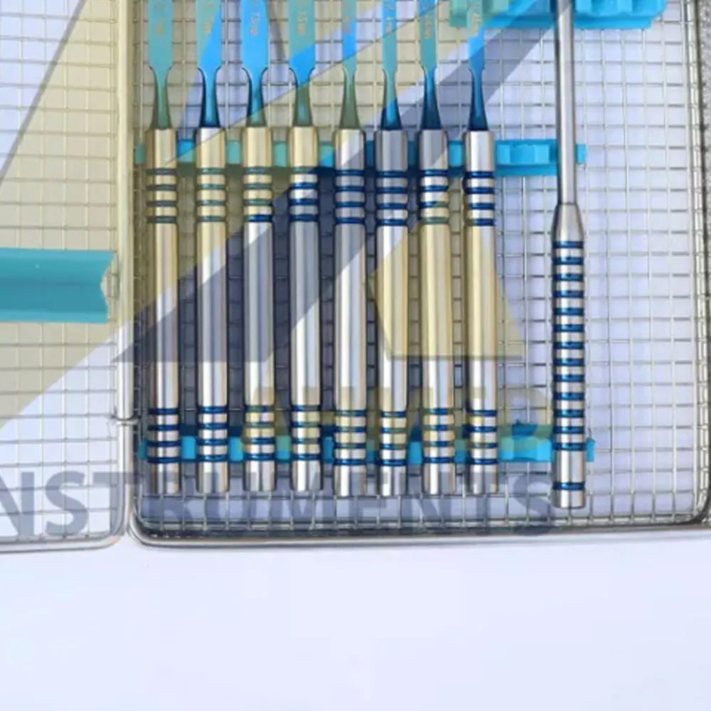 Набор зубных инструментов с индивидуальным логотипом набор имплантатов синим покрытием помощью хитрых хирургических