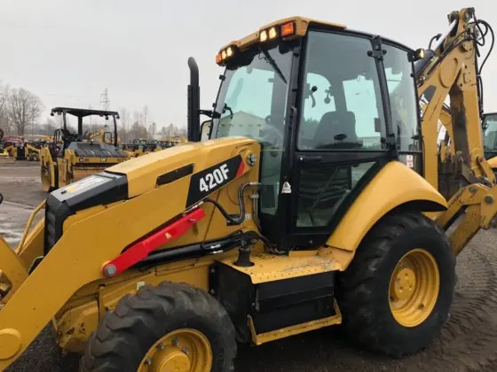 Used Cat 420f 4 Cylinder Diesel Engine 4x4 Wheel Loader.