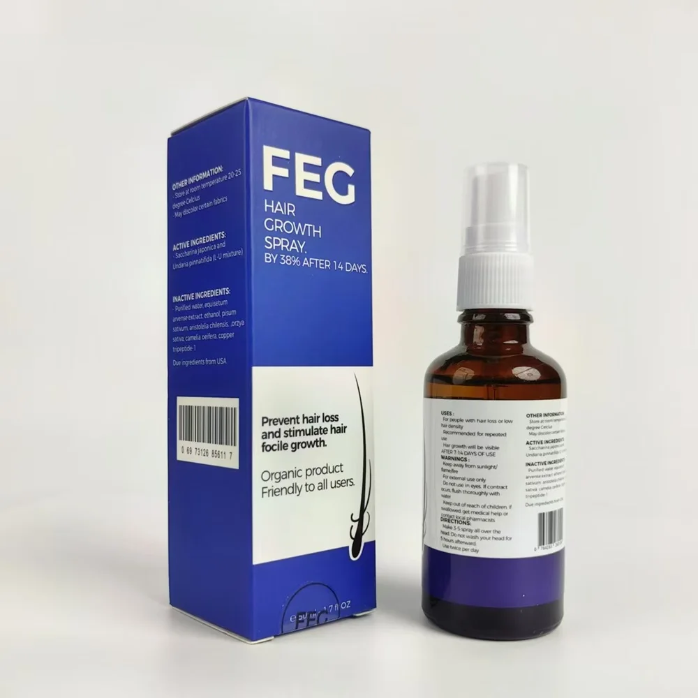 50ml FEG Hair Spray Anti-HAIR Loss Treatment Regrowth Oil Serum AMZ TK Hot Sale