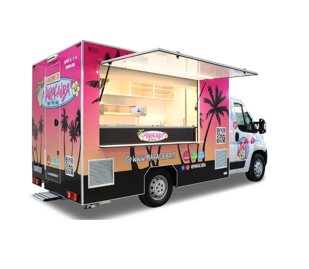 European standard food trailers round type food trailer customized food truck