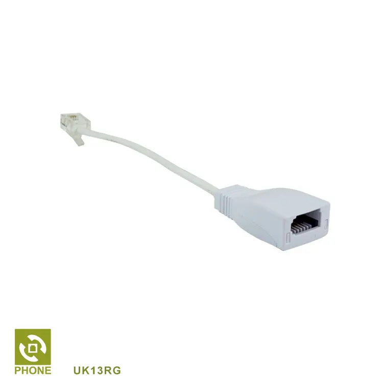 Customized US RJ11 to UK BT Ethernet to Phone Line Converter Adapter Cable