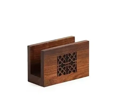 Premium Quality Rectangular Shaped Solid Wood Printed Tissue Box Attractive Design Highly Decorative Napkin Holder Box Trending