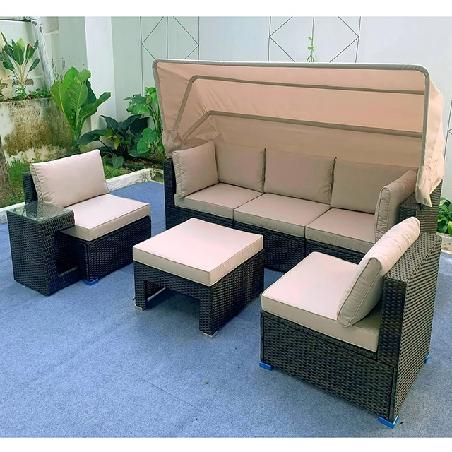 Lowest price Prestigious Manufacture New Design Rattan Sofa Set Indoor/ Outdoor Rattan Garden Sofa Set