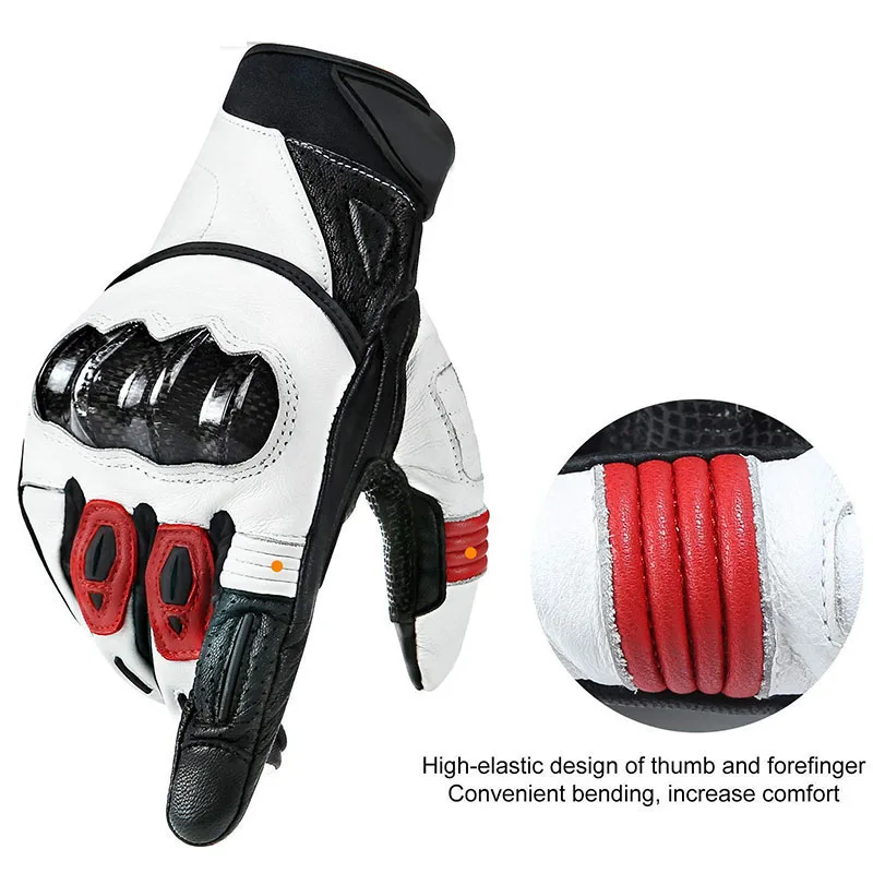 Pakistan Manufacturer Motorbike Riding Hand Protection Gloves Motorbike Racing Genuine Cowhide Leather Gloves