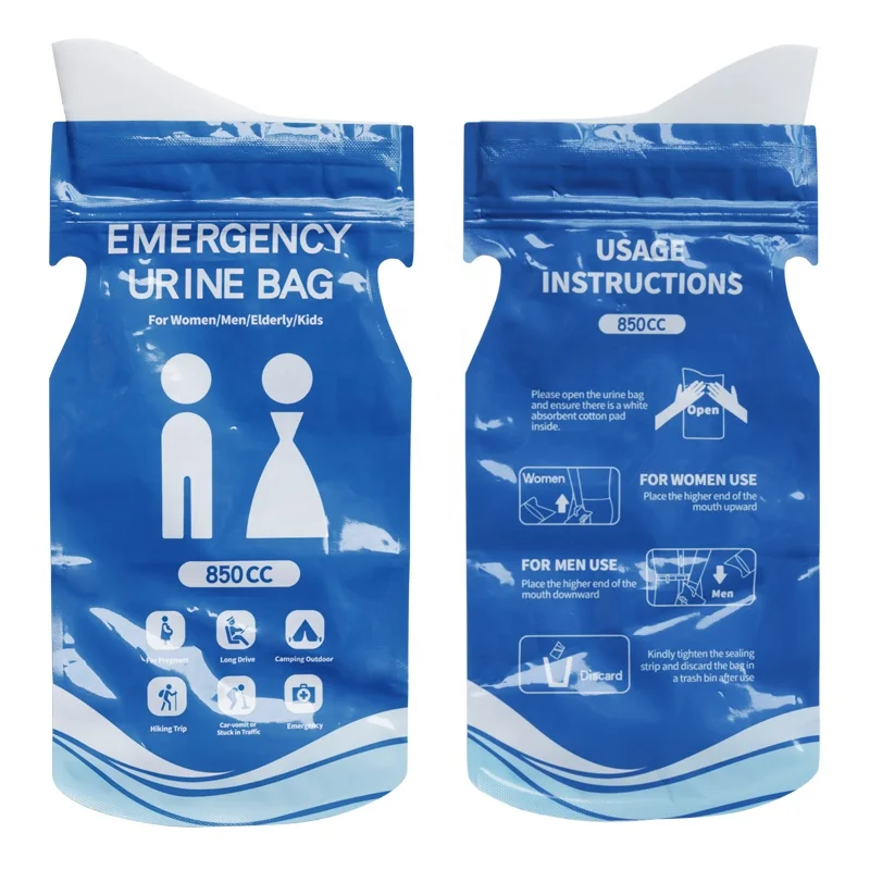 Portable&Disposable Emergency Urine Bag Male Female Essential Medical Supply For Outdoor Adventures Long Journeys