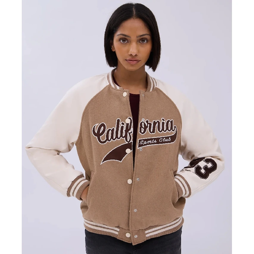 Winter Collection Adult Size Comfortable Fit Women Varsity Jacket Casual Wear Best Selling Women Varsity Jacket