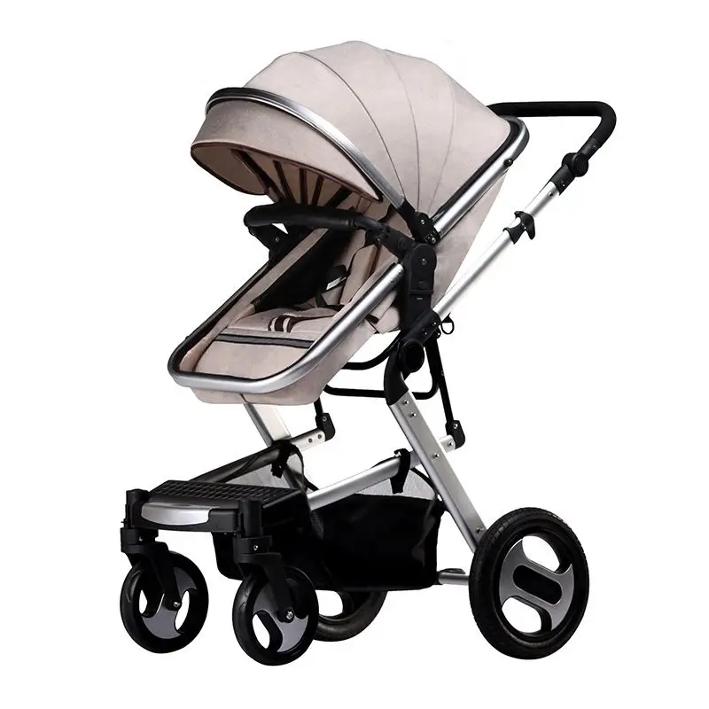 Foldable Luxury Baby Stroller Strollers for Babies and Black Baby Bassinet Stroller Anti-Shock Springs for wholesale