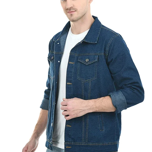 OEM Custom design fashion streetwear denim jacket high quality men bleach washed denim jeans jacket for men