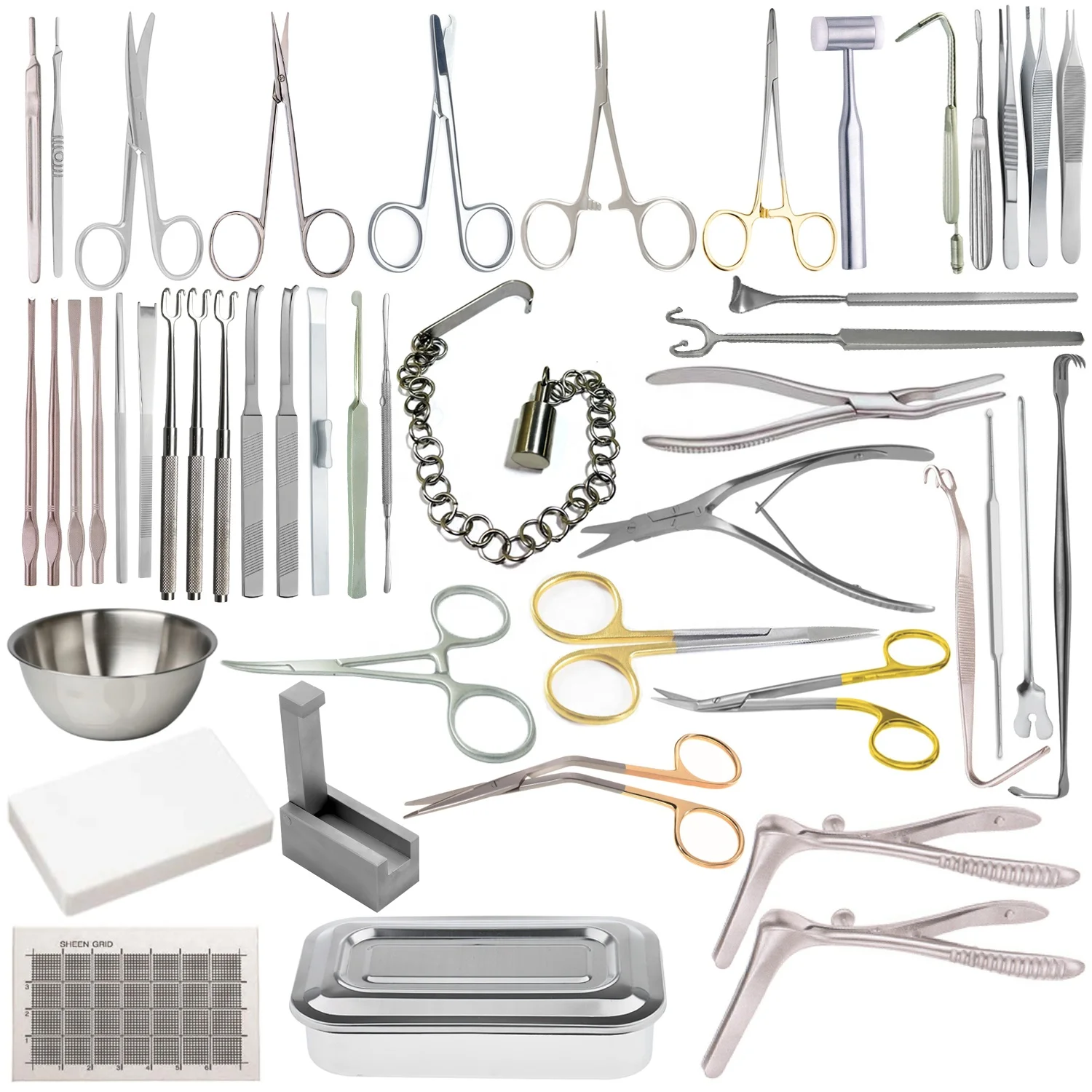 Nose Surgery ENT Gunter Nasal Instruments Set 52 Pcs Medical Plastic Major Gubisch Rhinoplasty Septoplasty Surgical Tools