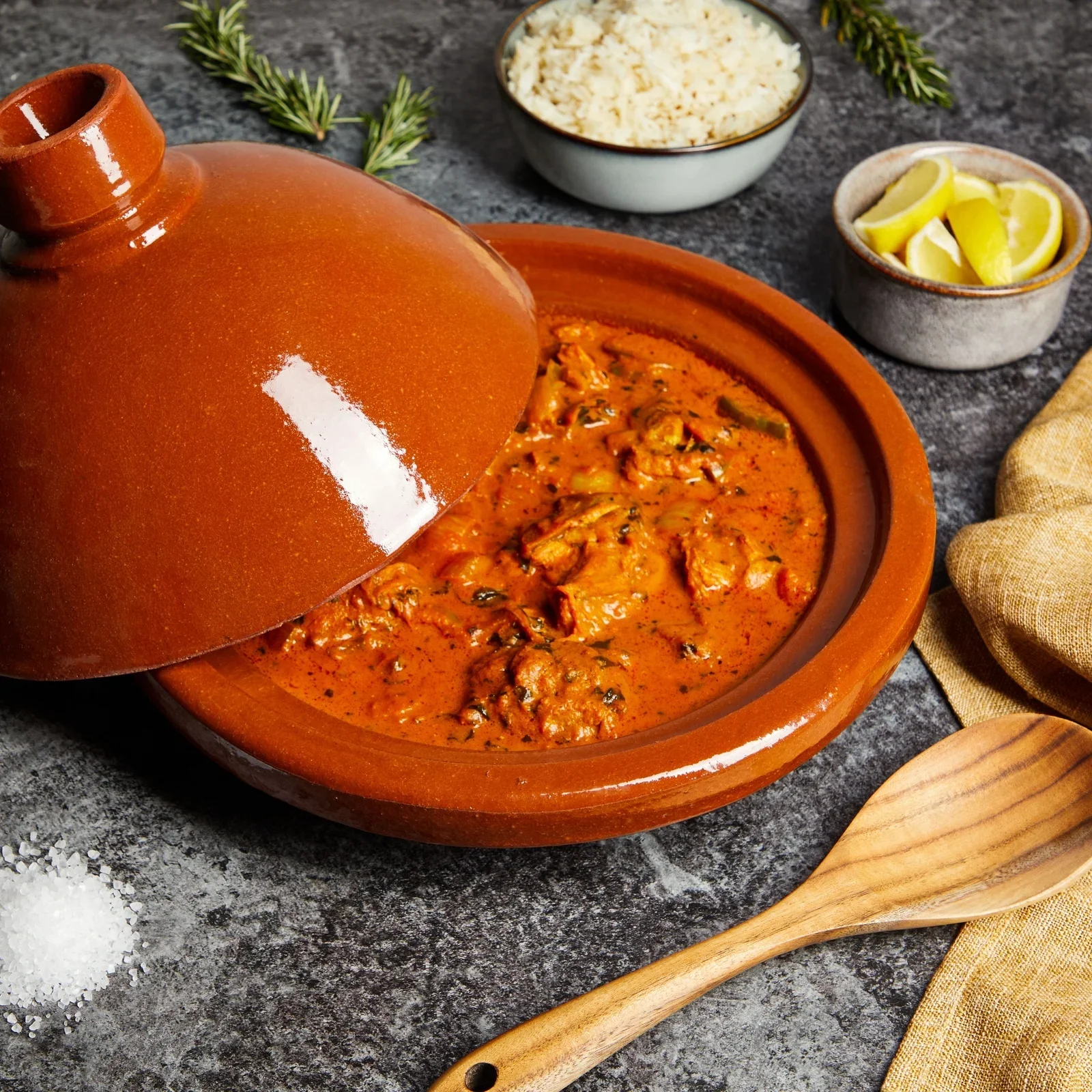 Handmade Moroccan Tagine Clay Cooking Pot with Lid for Meat Stew Casserole (12 in)