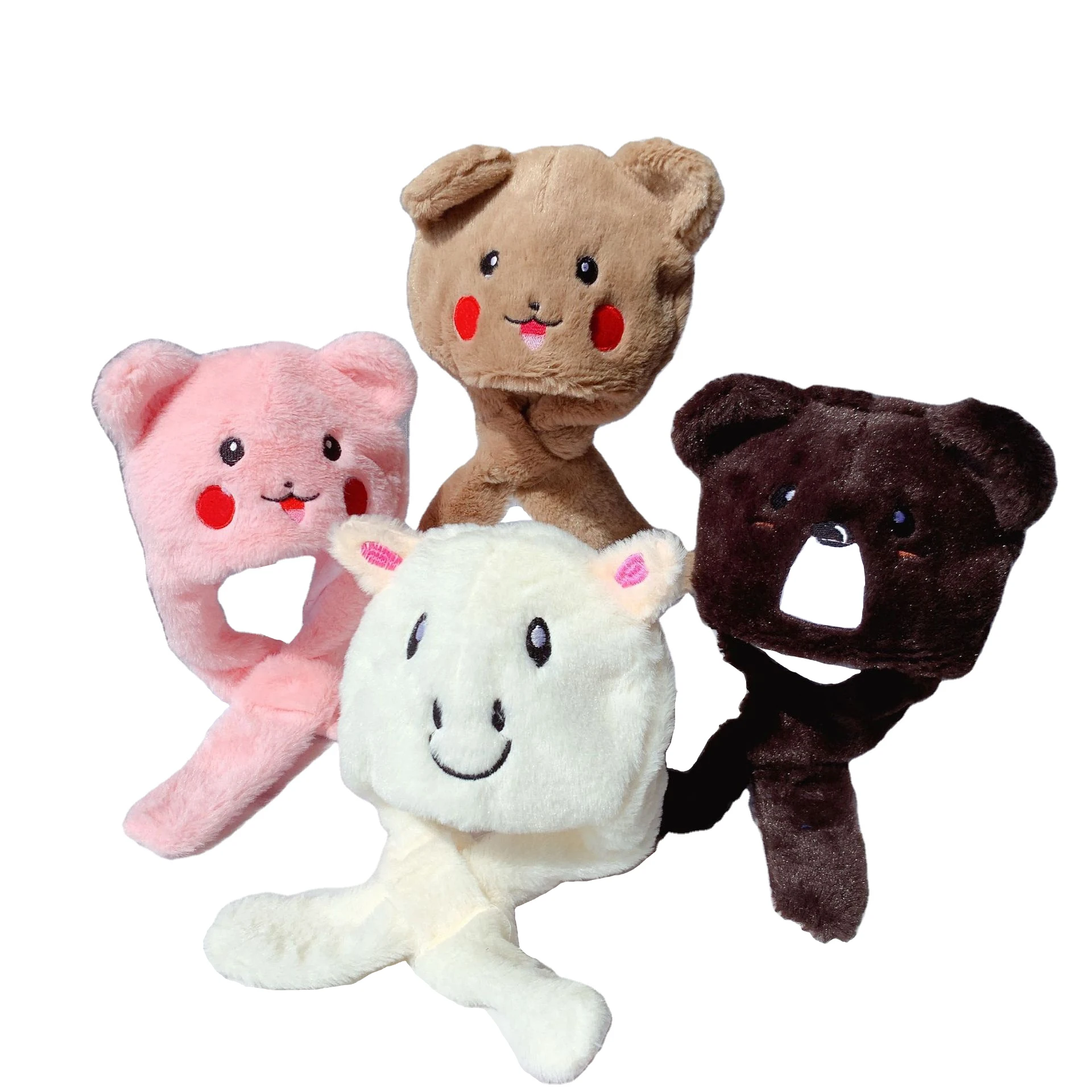 Fashion Warm Winter Custom Cute Soft Animal Plush Bunny Hats with Ears
