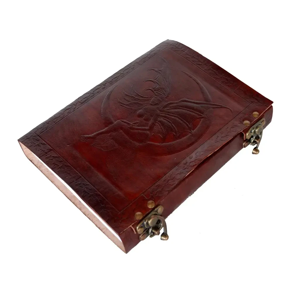 Buy Antique Design Brass Lock Notebook Notepad Writing Sketch Pad Handmade Vintage  Leather For Men And Women