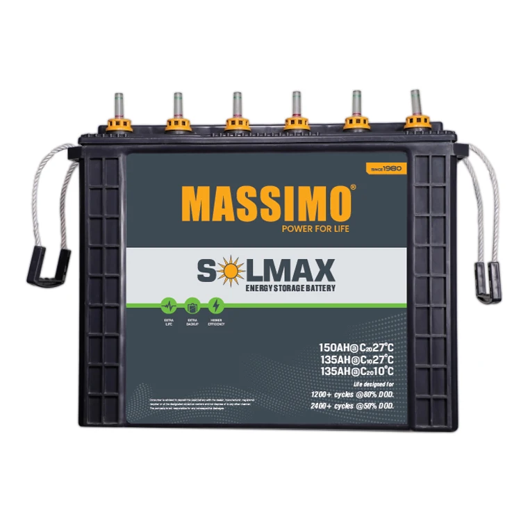 Huge Selling Lead Acid Battery 135AH 12 V MASSIMO Energy Storage Battery from Top Listed Indian Manufacturer