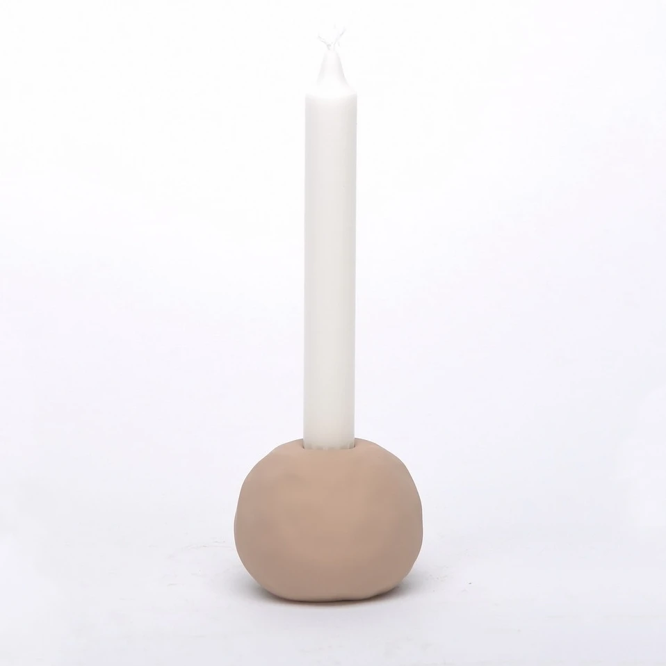 Creative Living Room Home Decor Candle Holder Matte Candle Stand Ceramic Candlestick Holder for Wedding Decorations