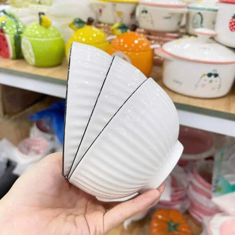 Горячая распродажа Простые керамические миски для риса дешевые наборы посуды вечеринок Shantian кухонные принадлежности сделано во Вьетнаме