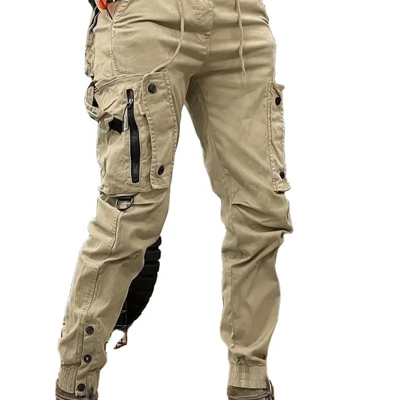 Mens Waterproof Rib Stop Tactical Pants Combat Pant Hiking Hunting Multi Pockets Cargo Worker Pant Anti wrinkle