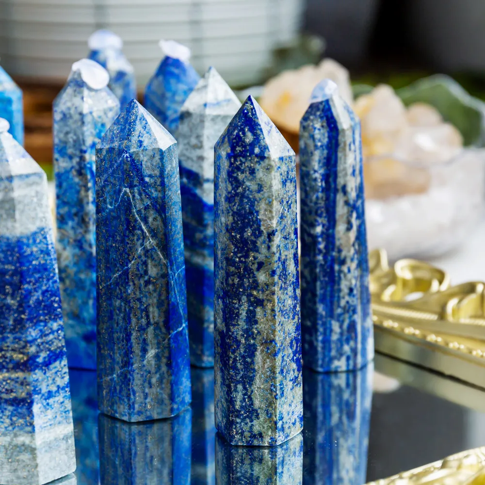 Wholesale High Quality Reiki Lapis Lazuli Point Obelisk Natural Healing Crystal