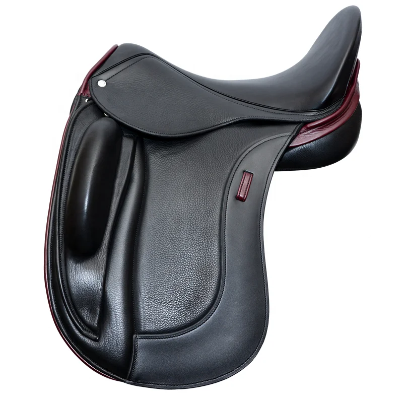 super Quality Event Dressage Saddle Medium Deep Seat Knee Rolls with 2 size blocks horse Dressage saddle