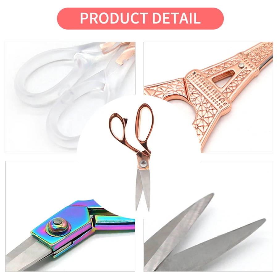 Acrylic Metal Scissor Set Custom Lightweight Stainless Tailor Sewing Scissor Trending Tailor Scissors