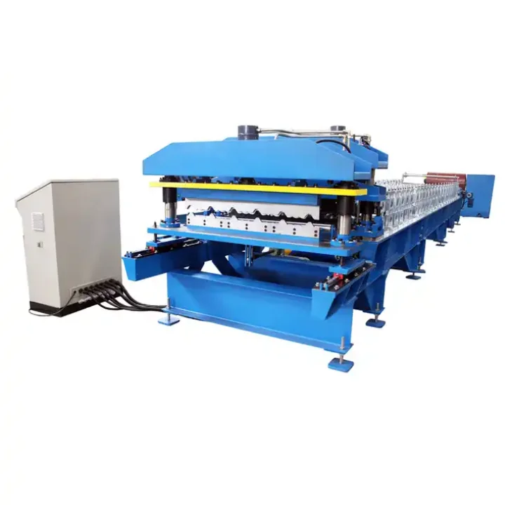 Forming Tile Cutting Machine High Grade Steel PPGI Fast Speed Easy Installation Mini Space Roll Forming Roofing Machine