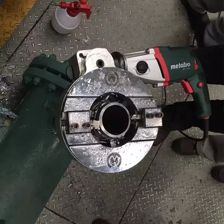 High effective SCB-63 electric cold working portable cam-type self-centering pipe cutting beveling machine