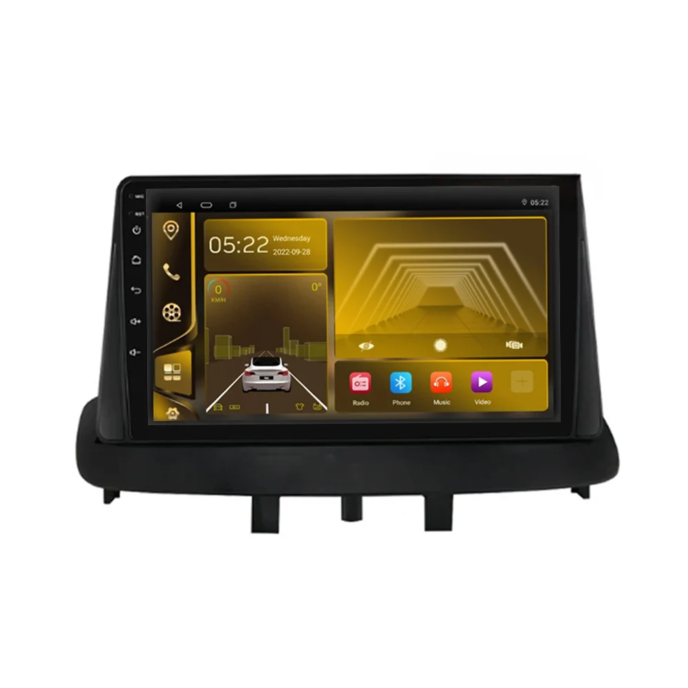 Автомобильная мультимедийная система для Renault Megane 3 Fluence 2008 - 2014 GPS навигация 64G ROM Android 12 Беспроводная Carplay